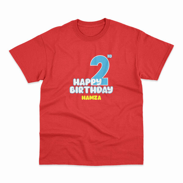Kids Customized Name Birthday T-shirt