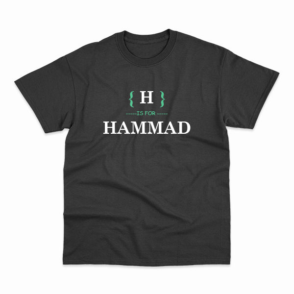 Personalized H is for Hammad Name Kids T-Shirt