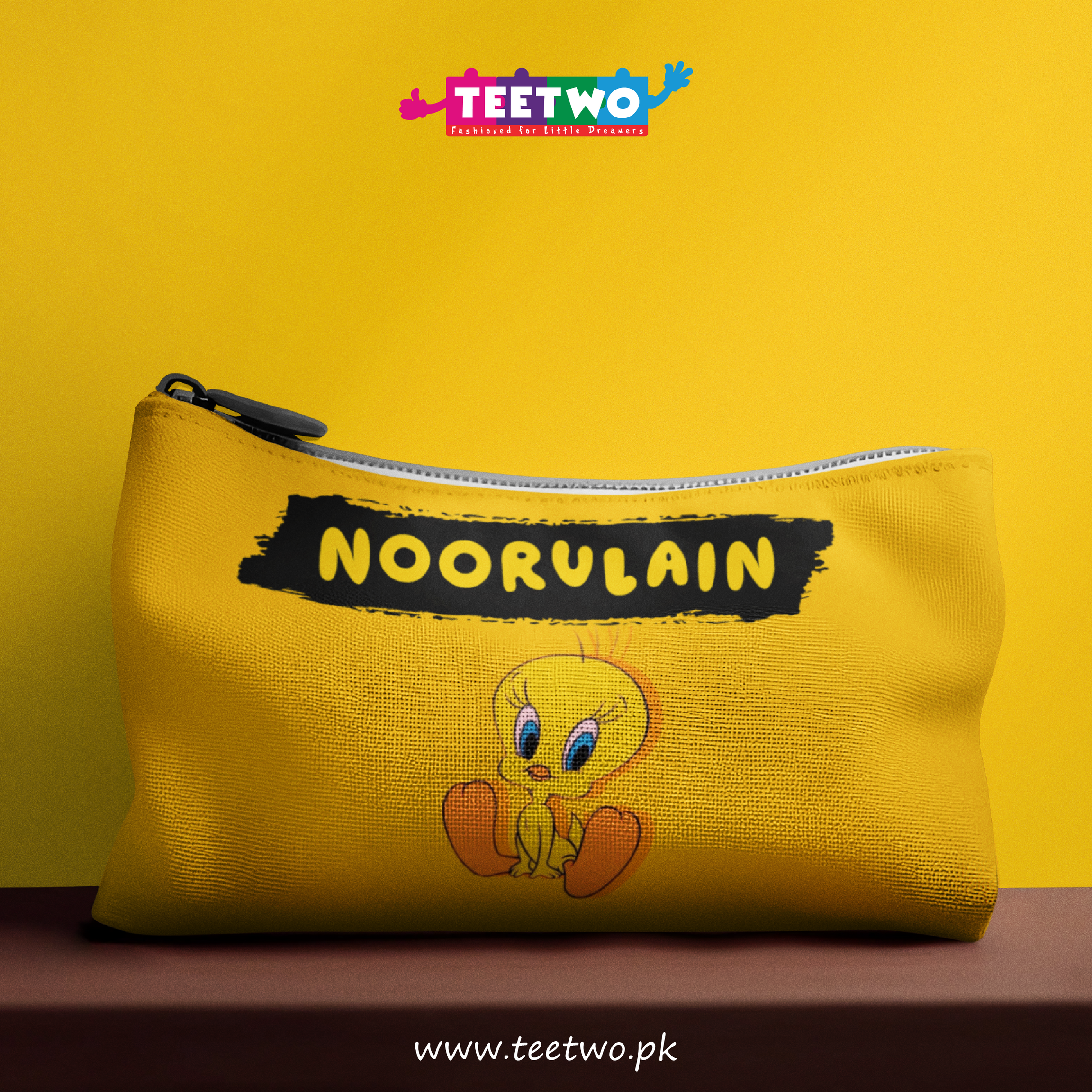 Customized Tweety Name Pouch