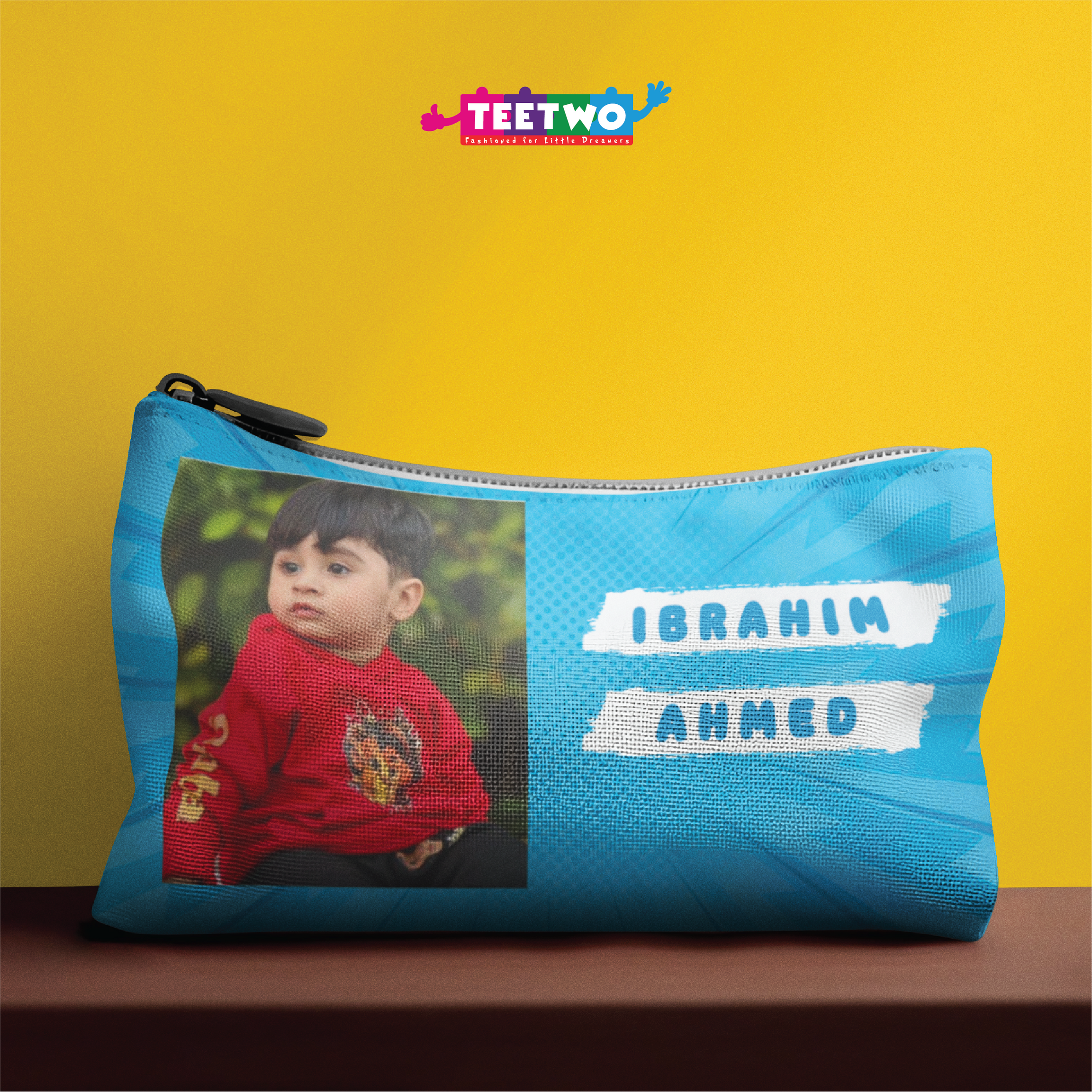 Kids Customized Photo and Name Pouch