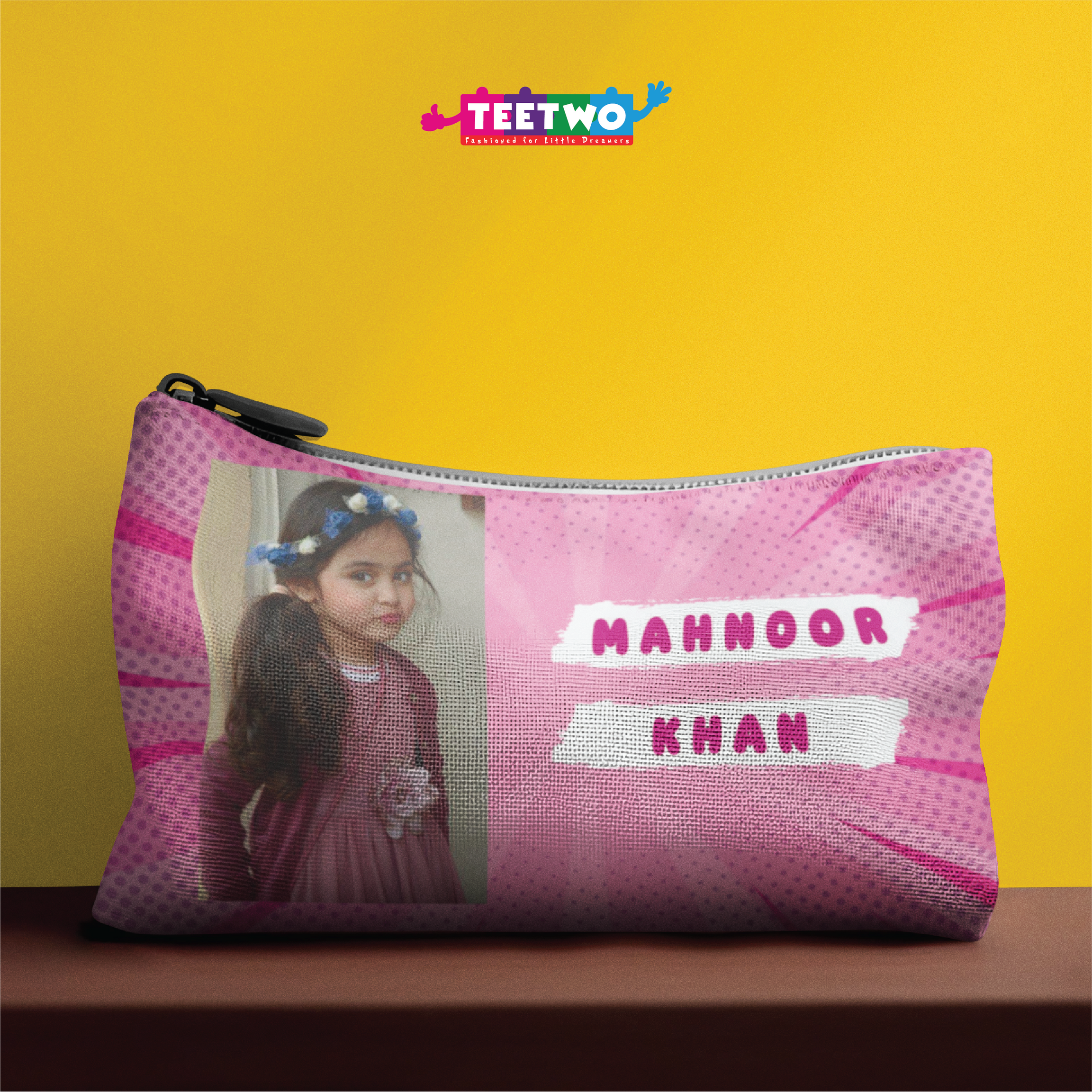 Kids Customized Photo and Name Pouch