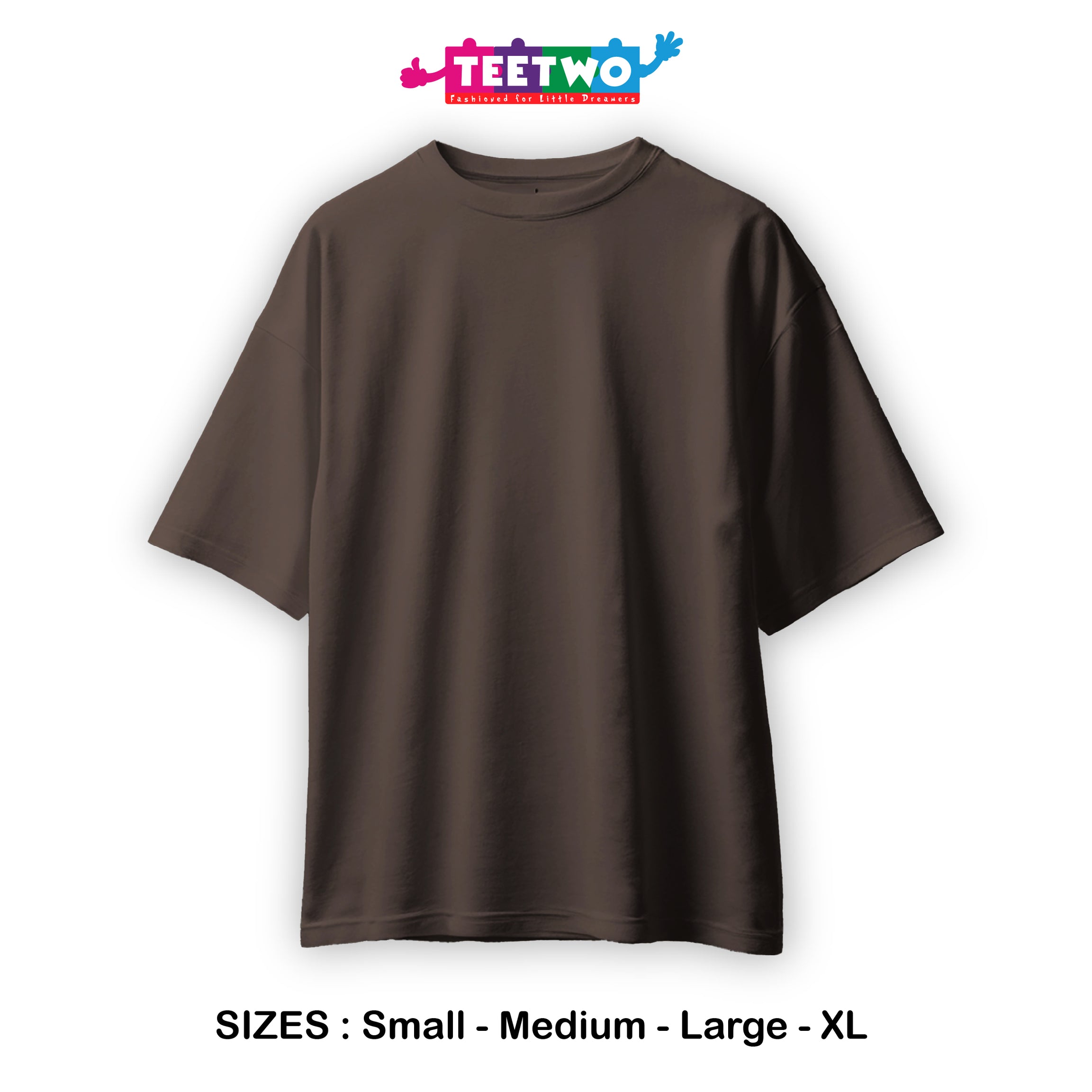 Dark Brown Drop Shoulder T-Shirt