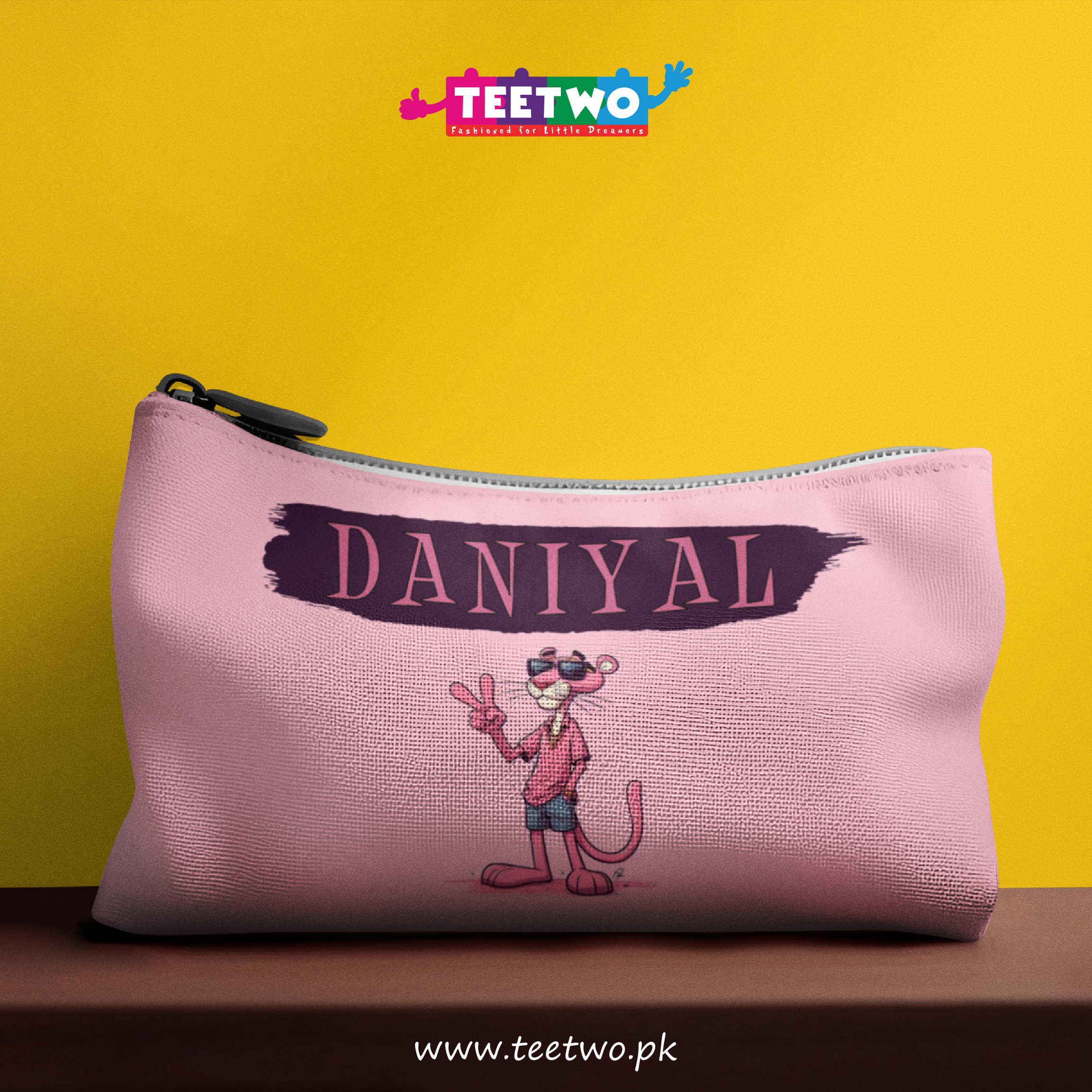 Customized Pink Panther Stationary Pouch
