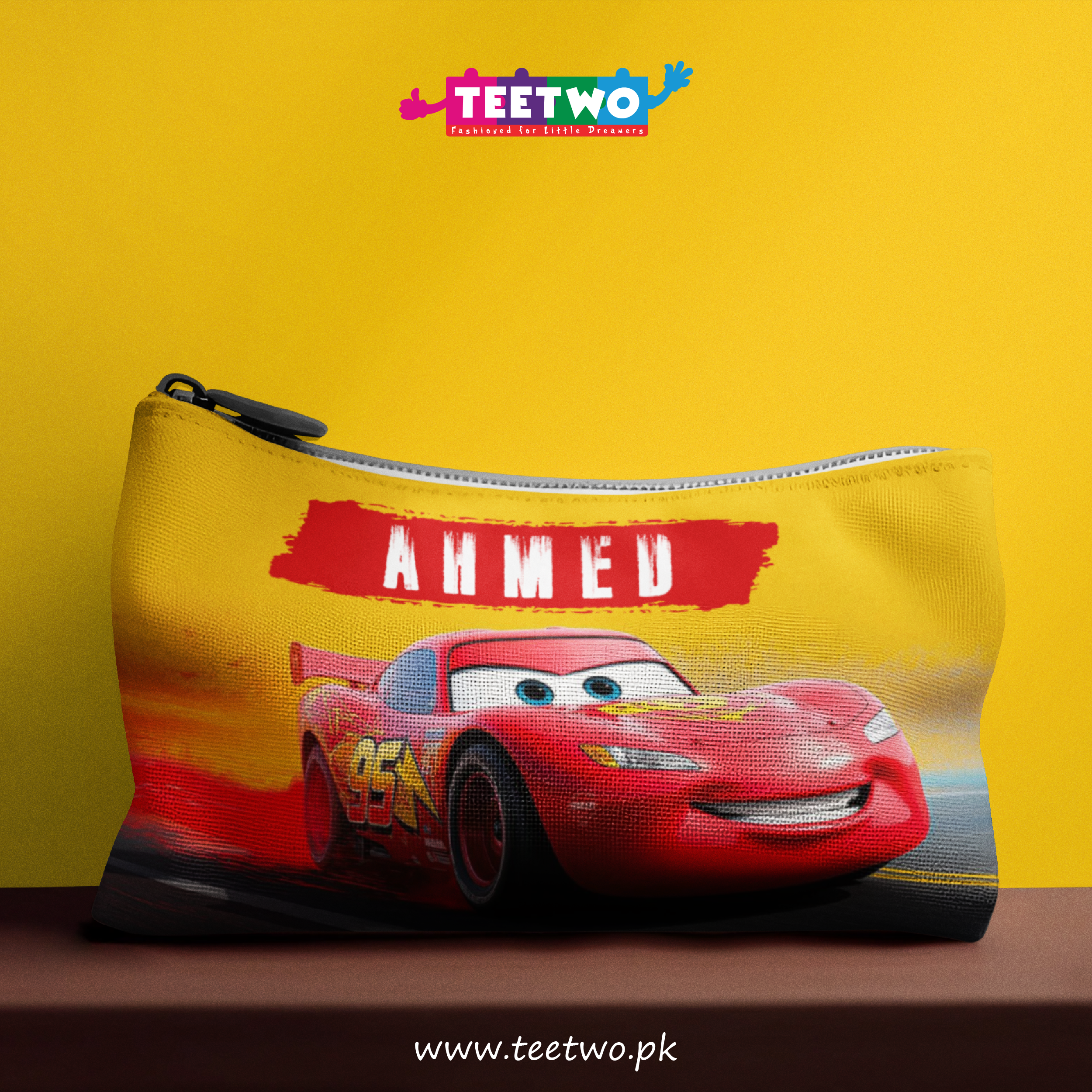 Customized Lightning McQueen Pencil Pouch