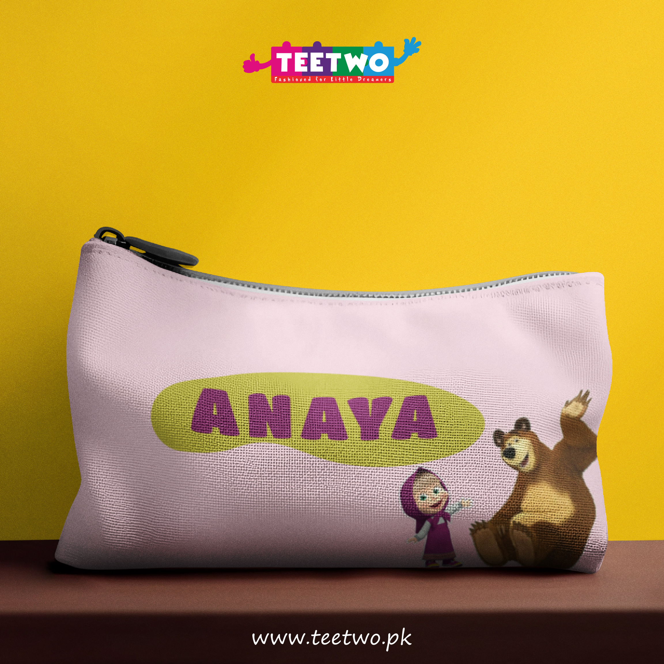 Custom Masha & Bear Pouch