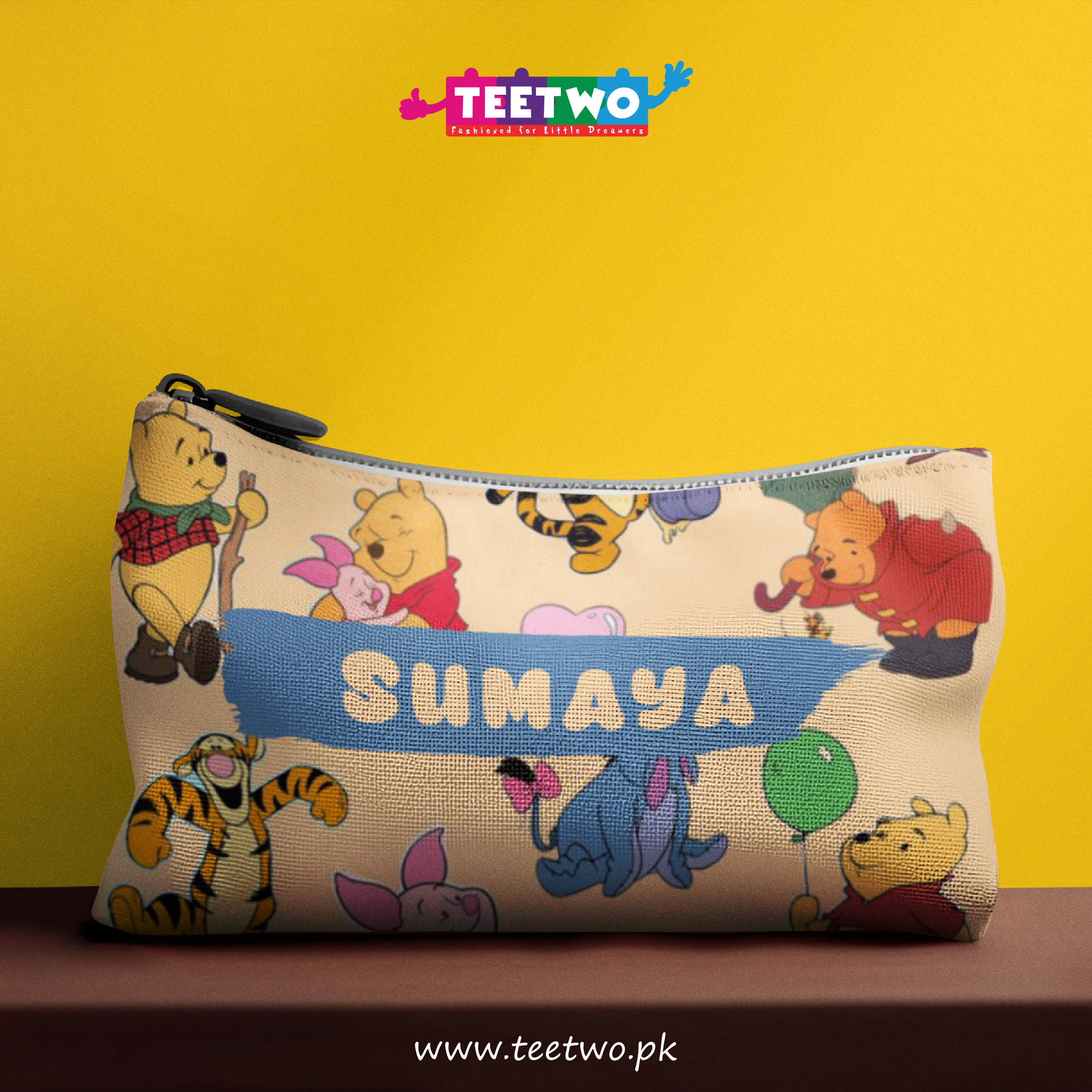 Custom Pooh Stationary Pouch