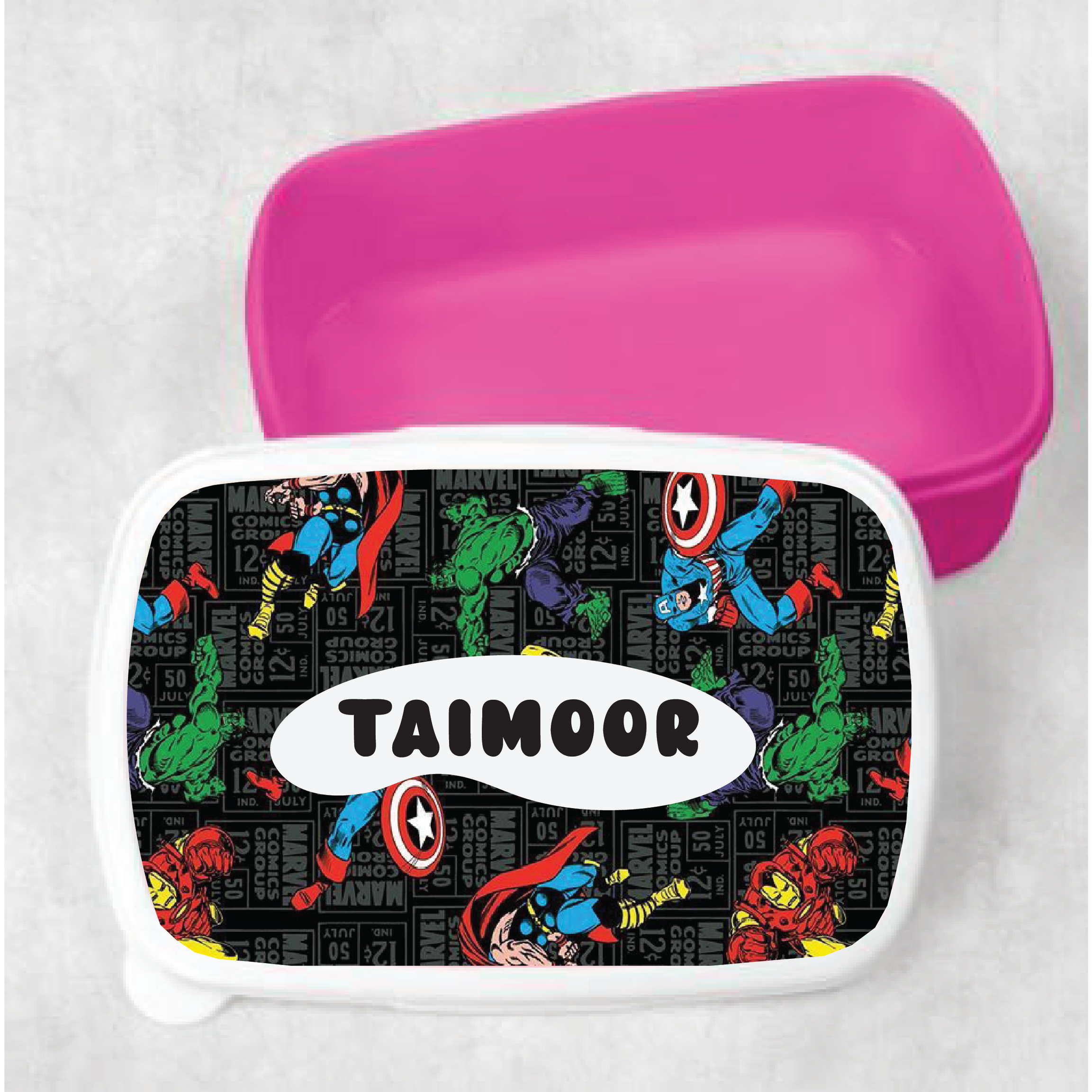 Kids Marvel Customized Lunch Box