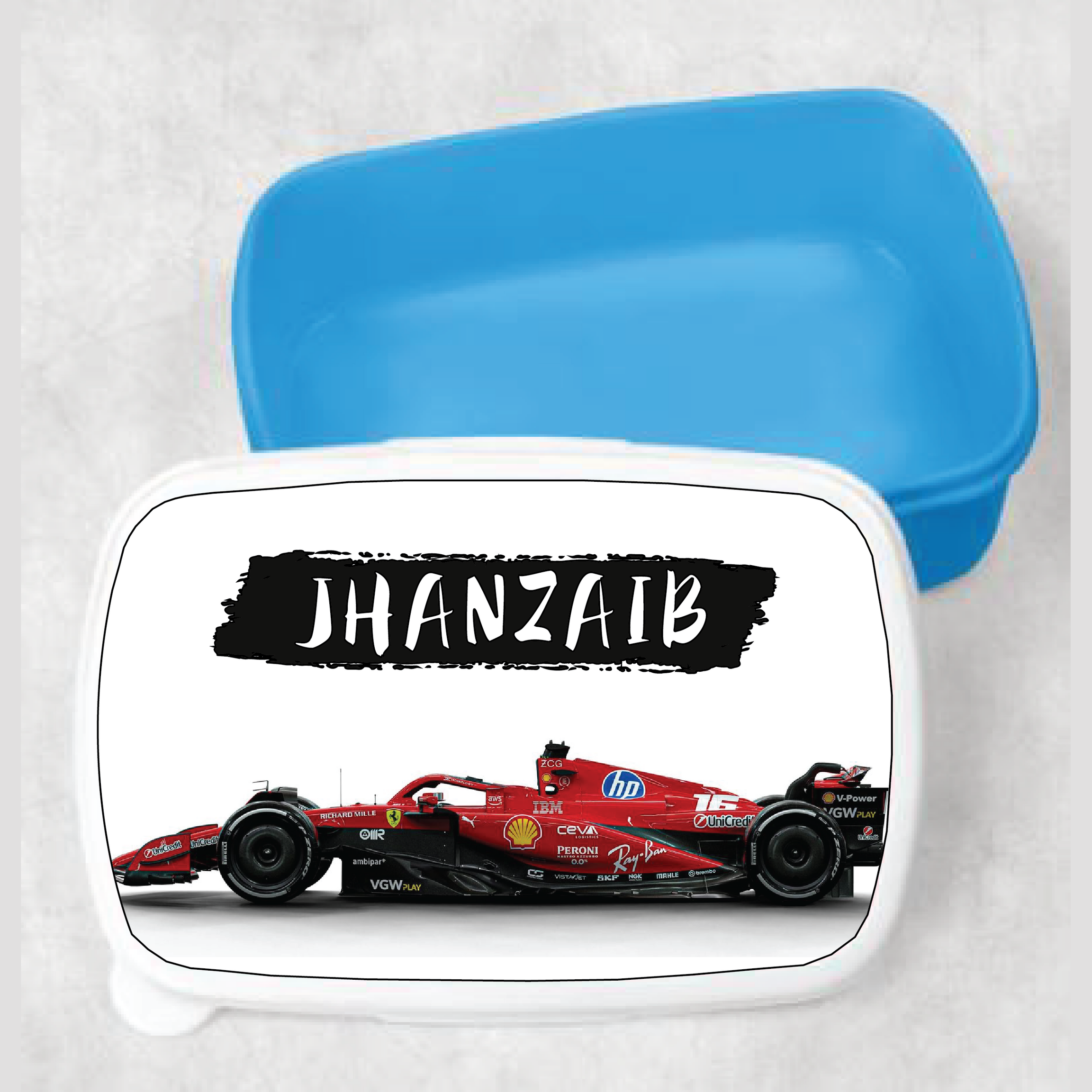 F1 Racing Car Kids Customized Lunch Box