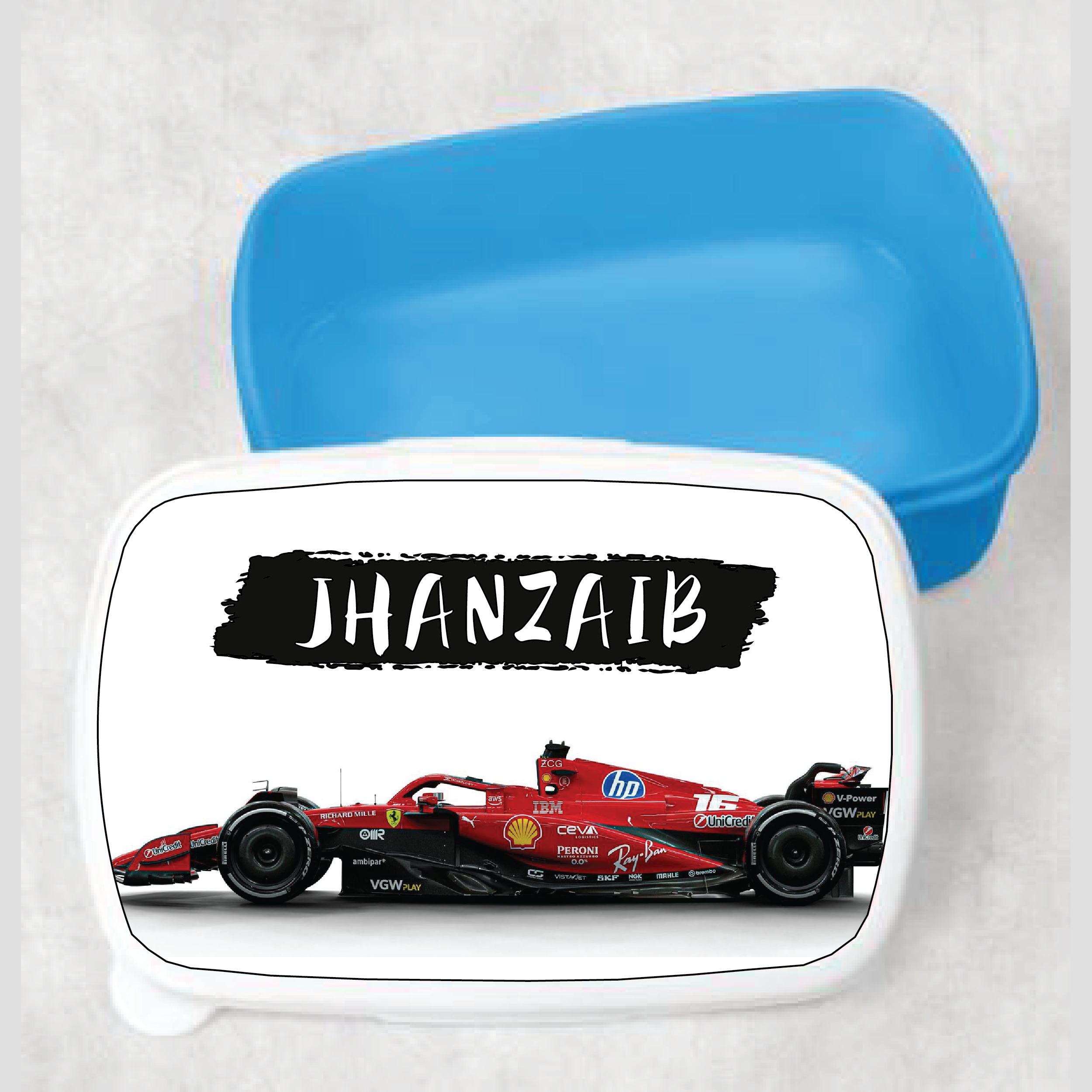 F1 Racing Car Kids Customized Lunch Box