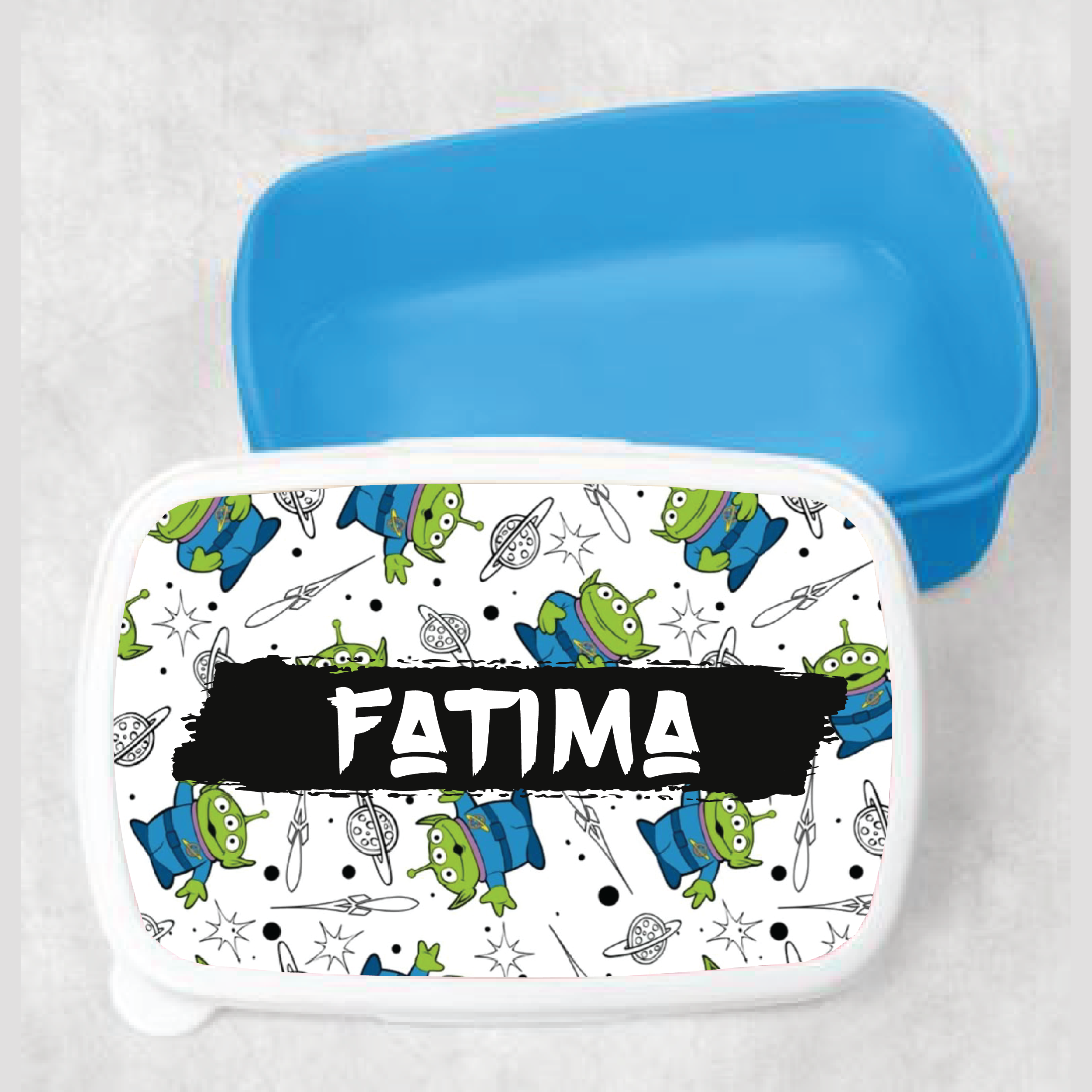 Little Green Alien Kids Personalized Lunch Box
