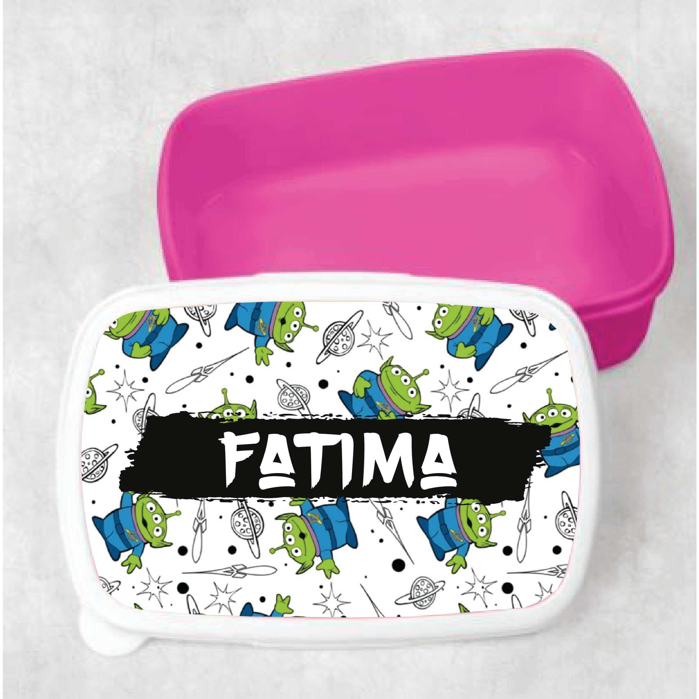 Little Green Alien Kids Personalized Lunch Box