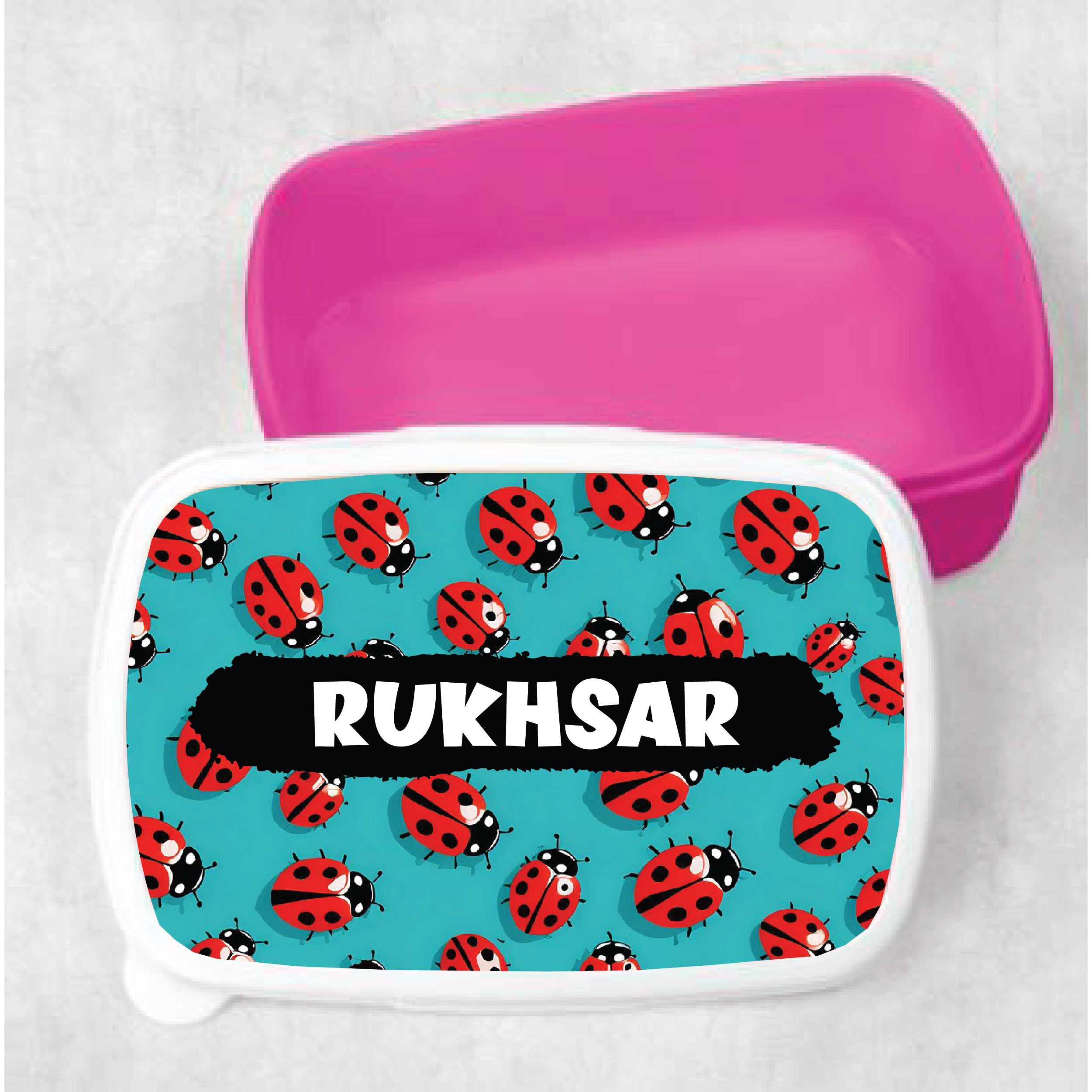 Cute Ladybug Kids Customized Lunch Box