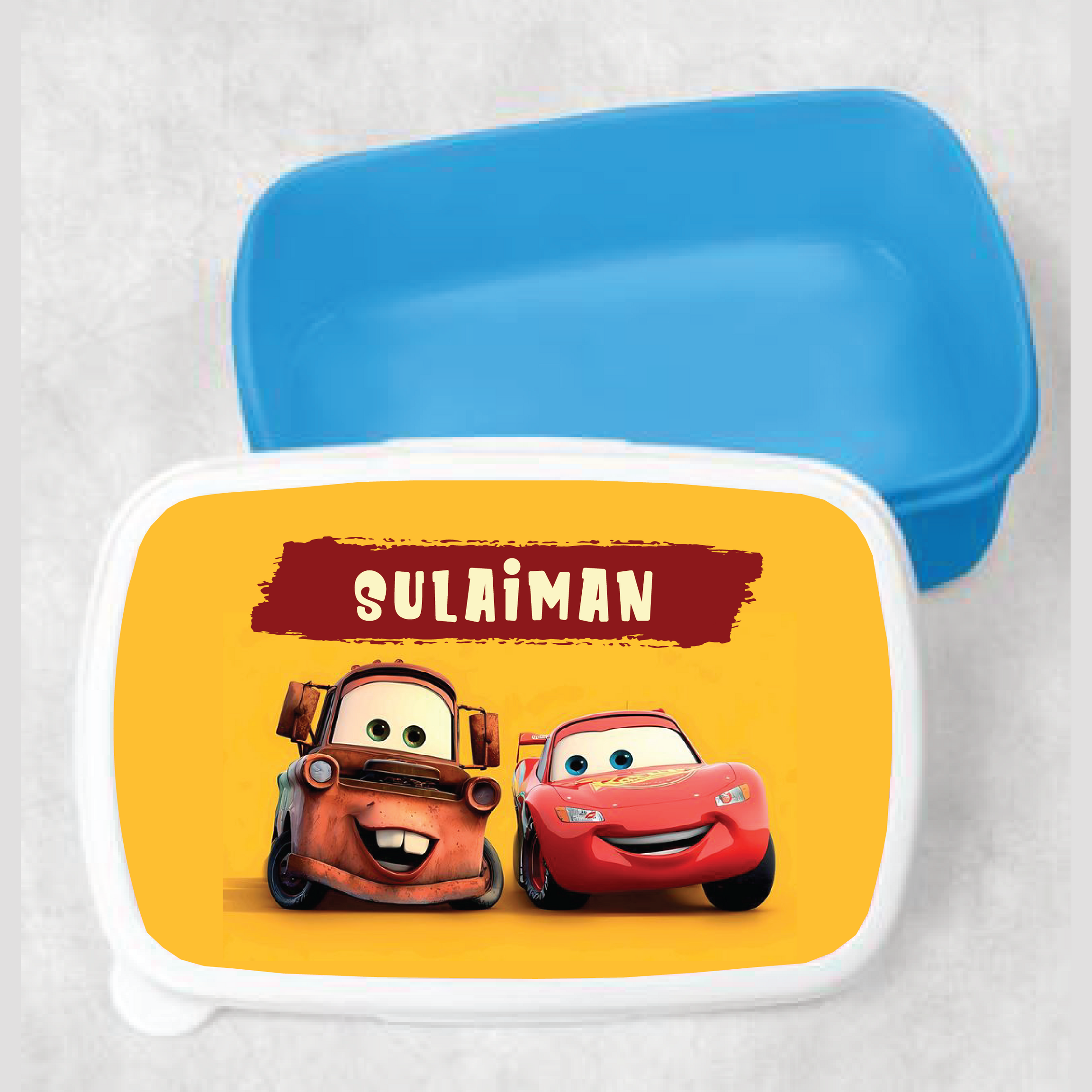 Kids McQueen & Mater Customized Lunch Box