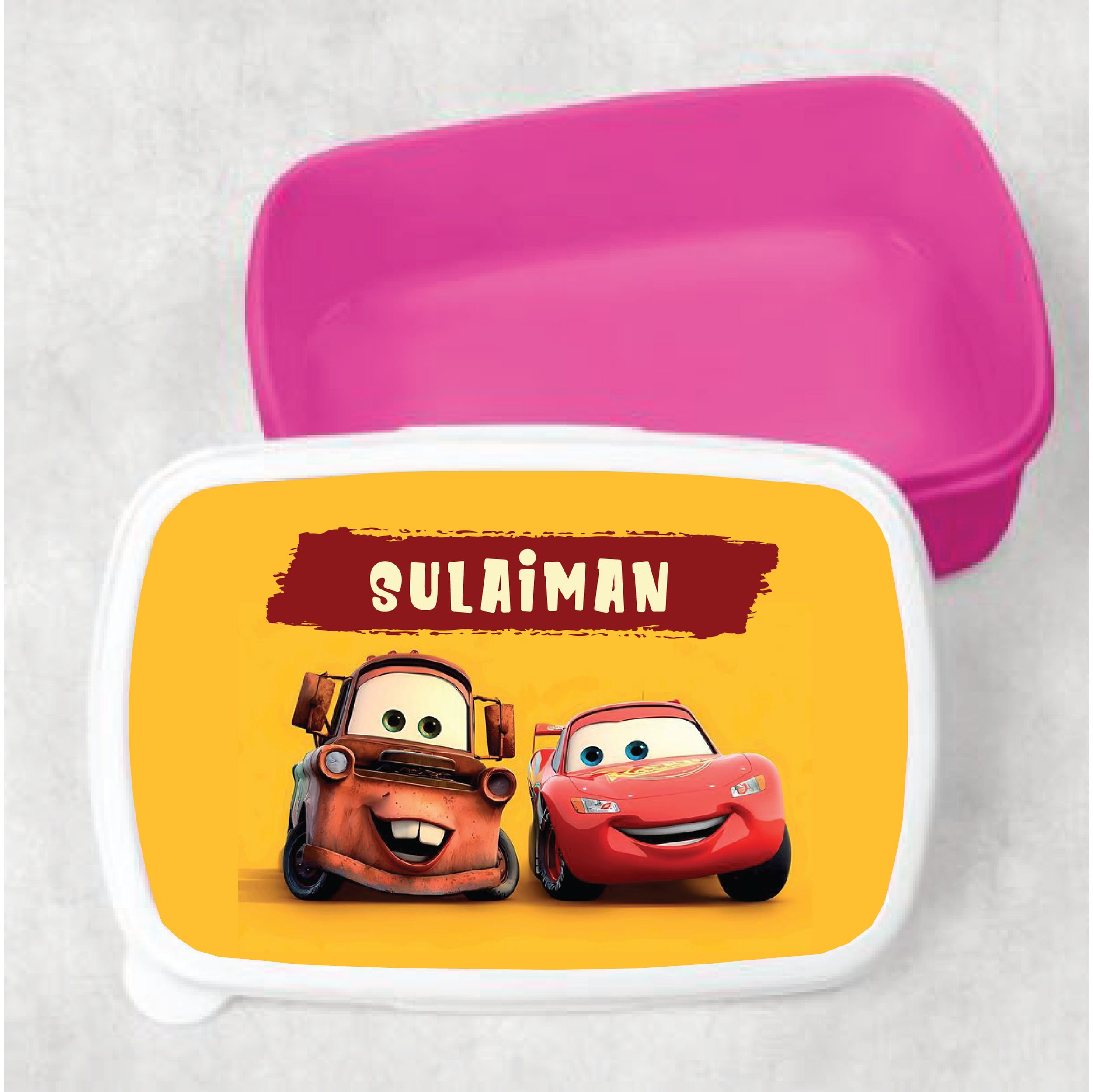 Kids McQueen & Mater Customized Lunch Box