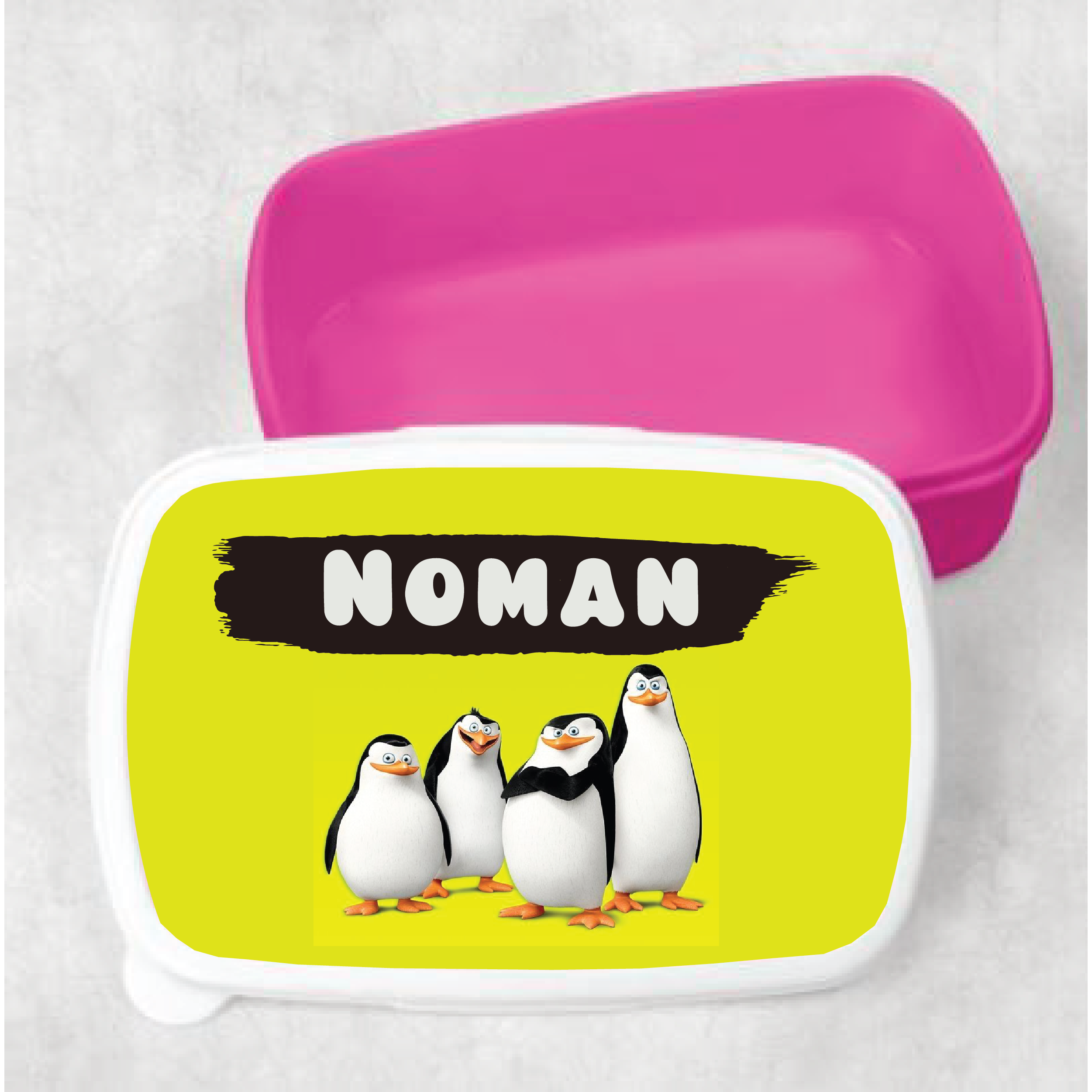 Kids Penguins of Madagascar Customized Lunch Box