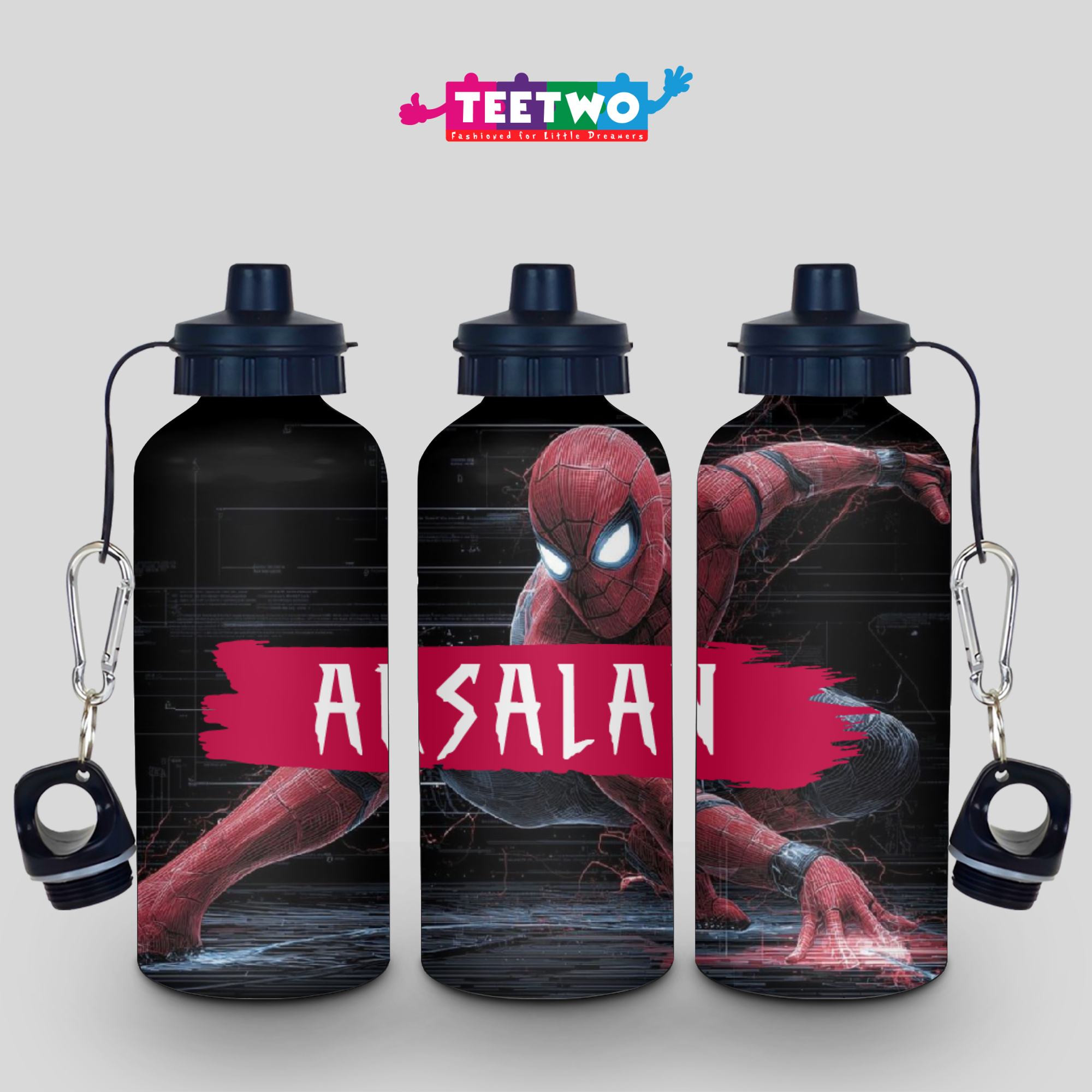 Personalized Spiderman Bottle for Kids