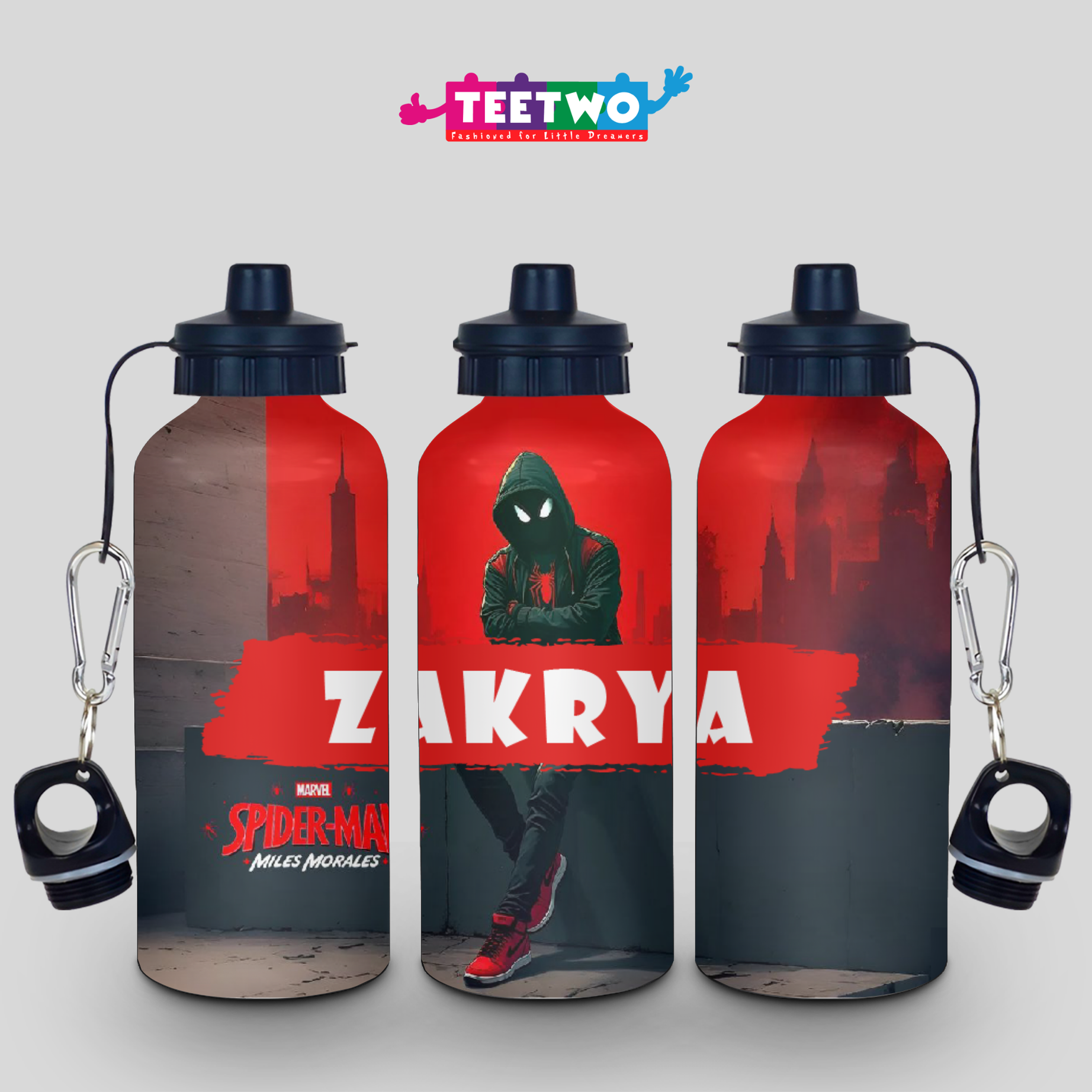 Personalized Spiderman Bottle for Kids