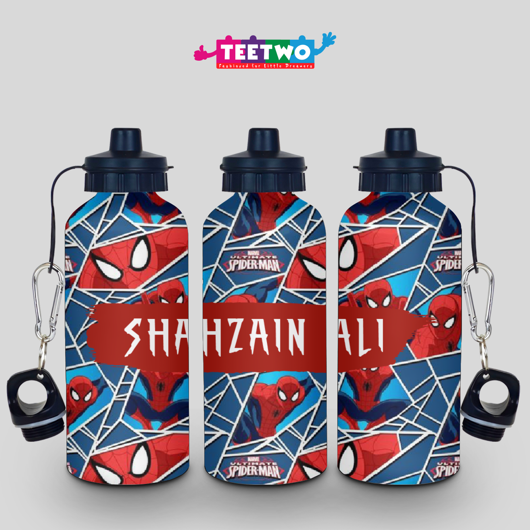Personalized Spiderman Bottle for Kids