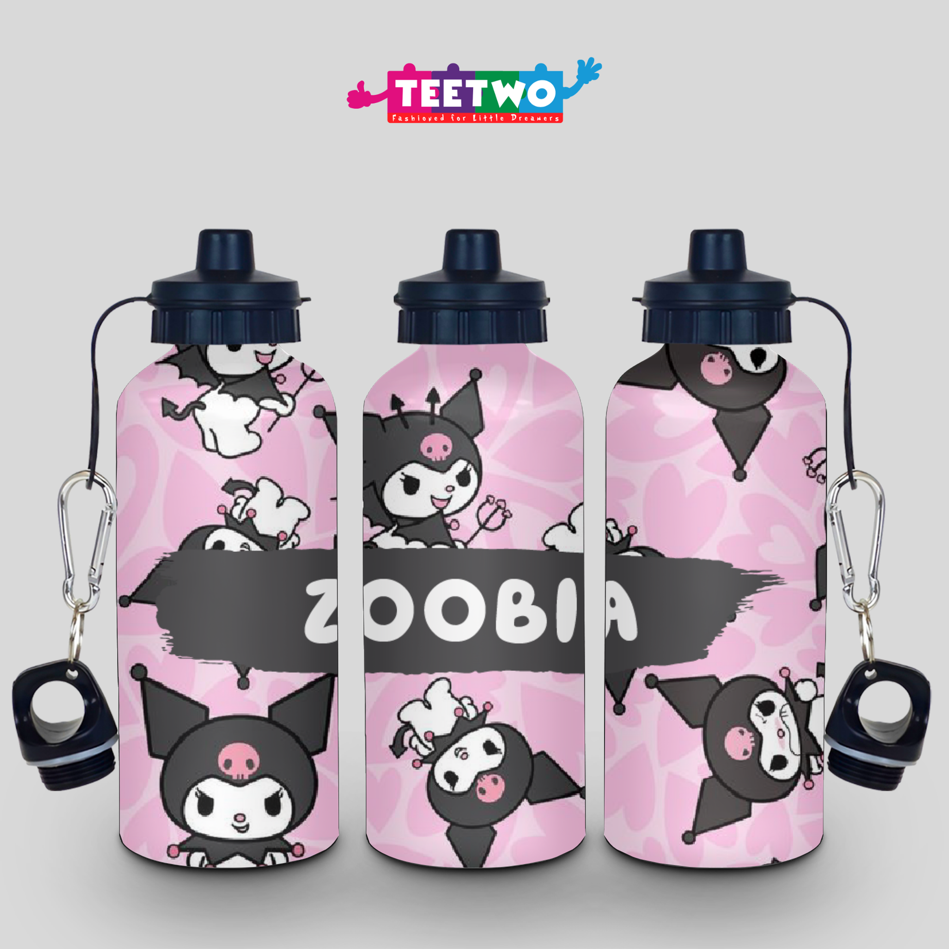 Kids Personalized Kuromi Water Bottle