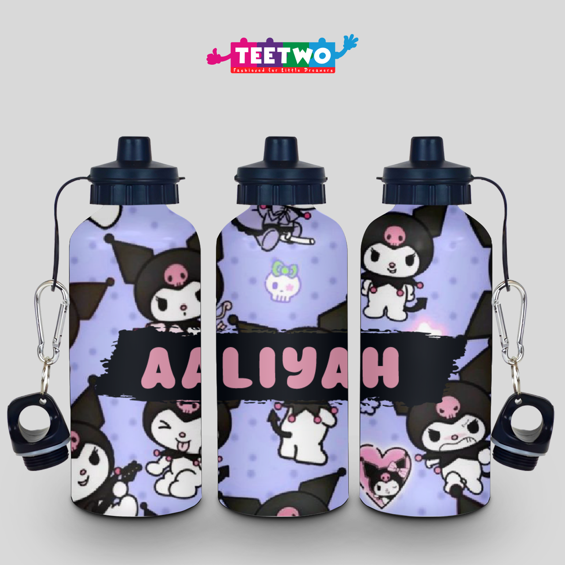 Kids Personalized Kuromi Water Bottle