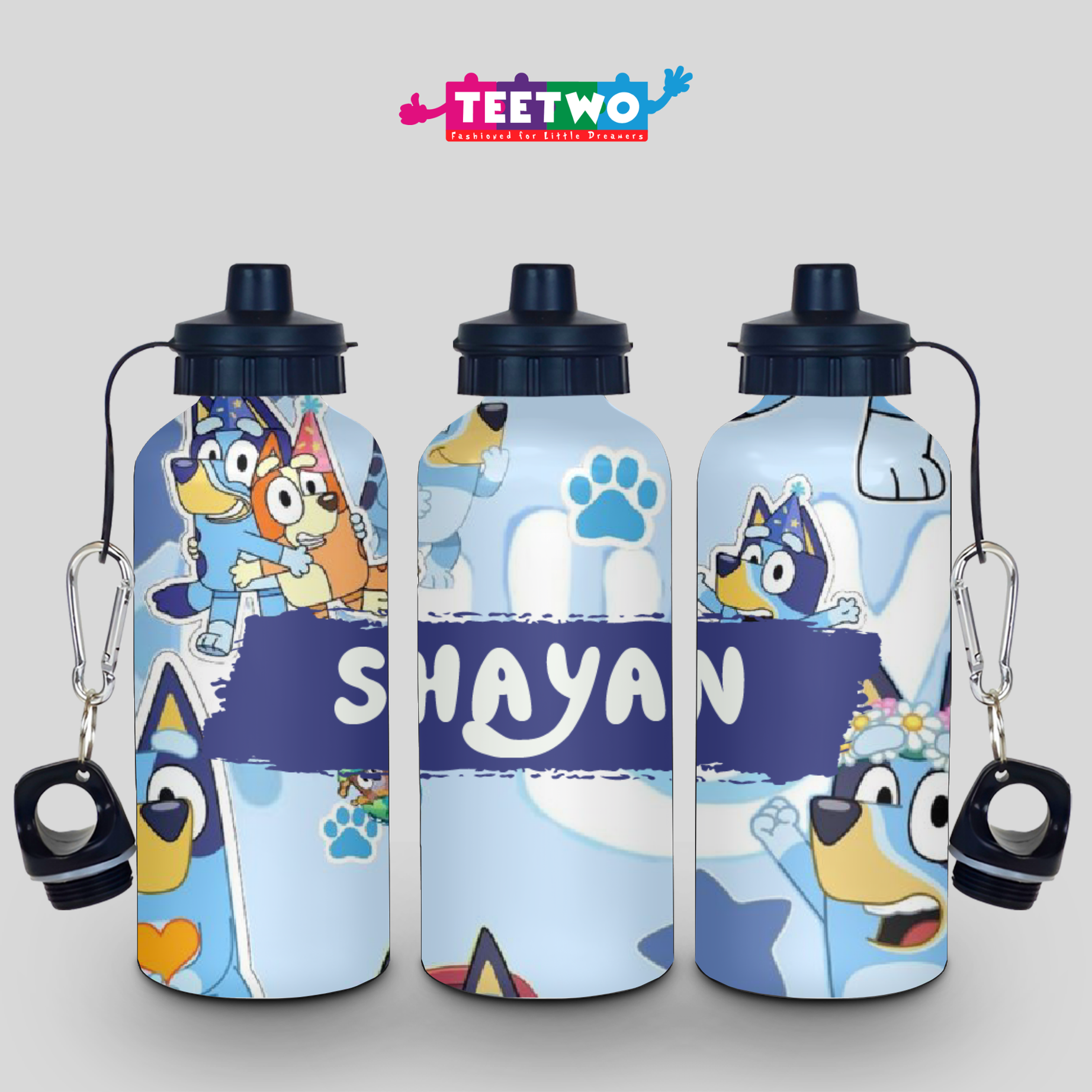 Kids Customized Bluey Water Bottle