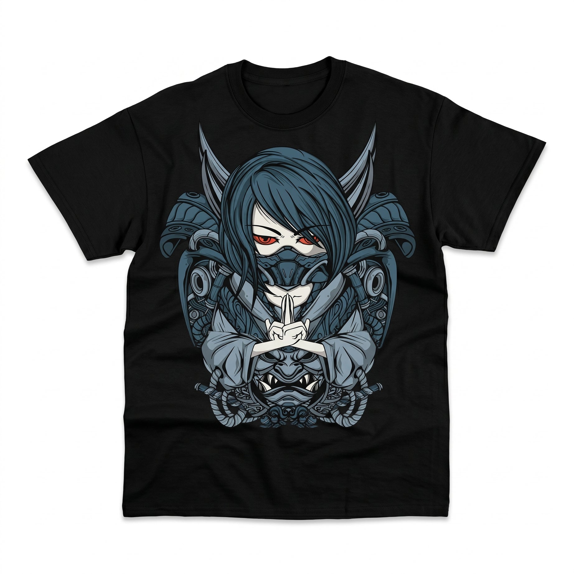 Anime Ninja T-Shirt for Kids – Black Japanese Warrior Shirt