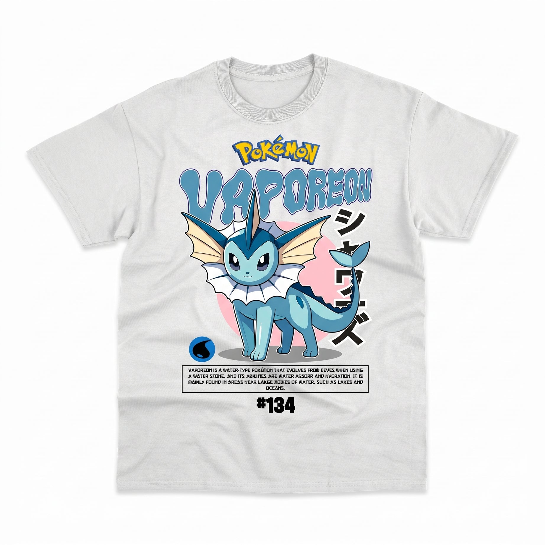 SEO Product Title: Pokémon Vaporeon T-Shirt for Kids – Pokémon Shirt