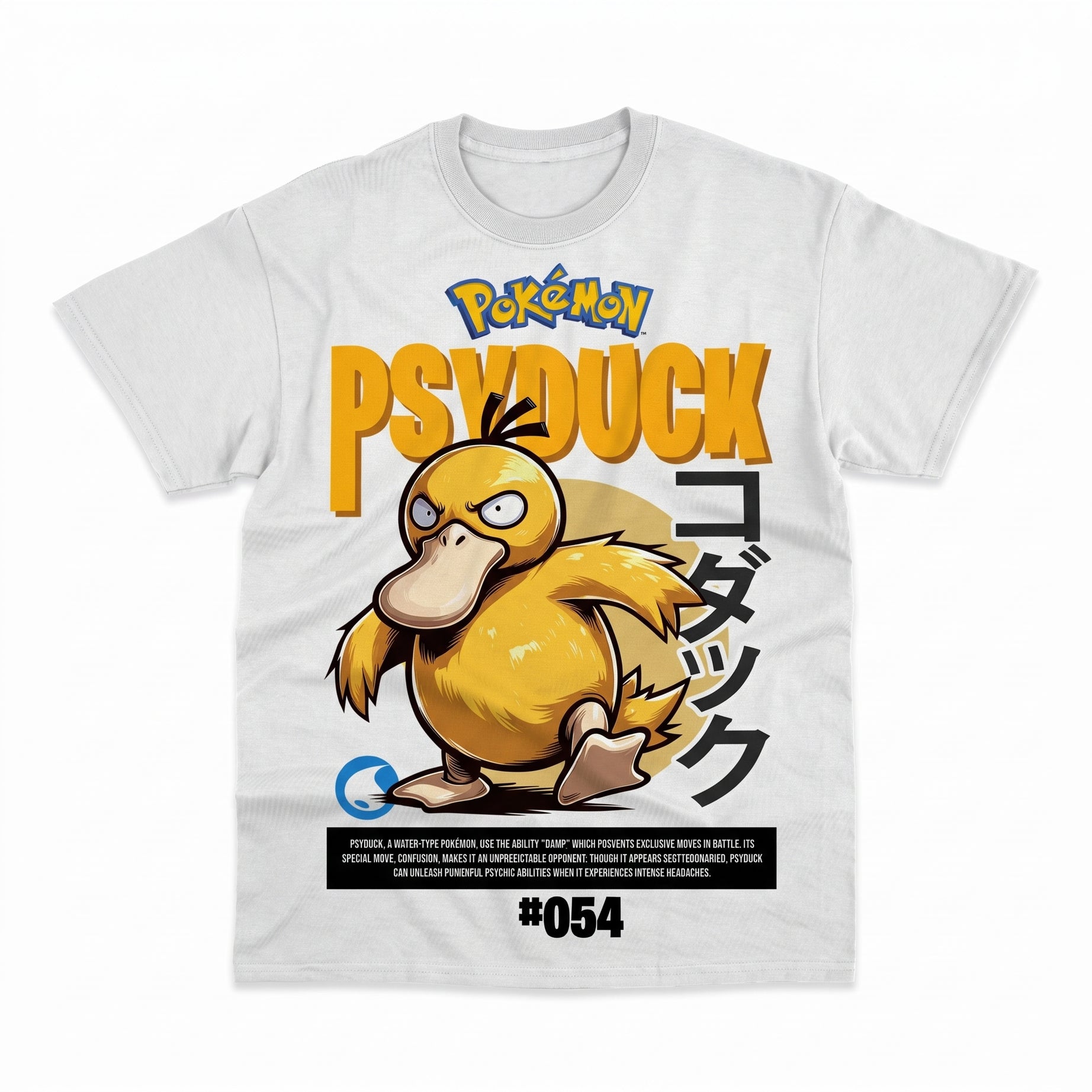 Pokémon Psyduck T-Shirt– Retro Water-Type Anime for KIDS