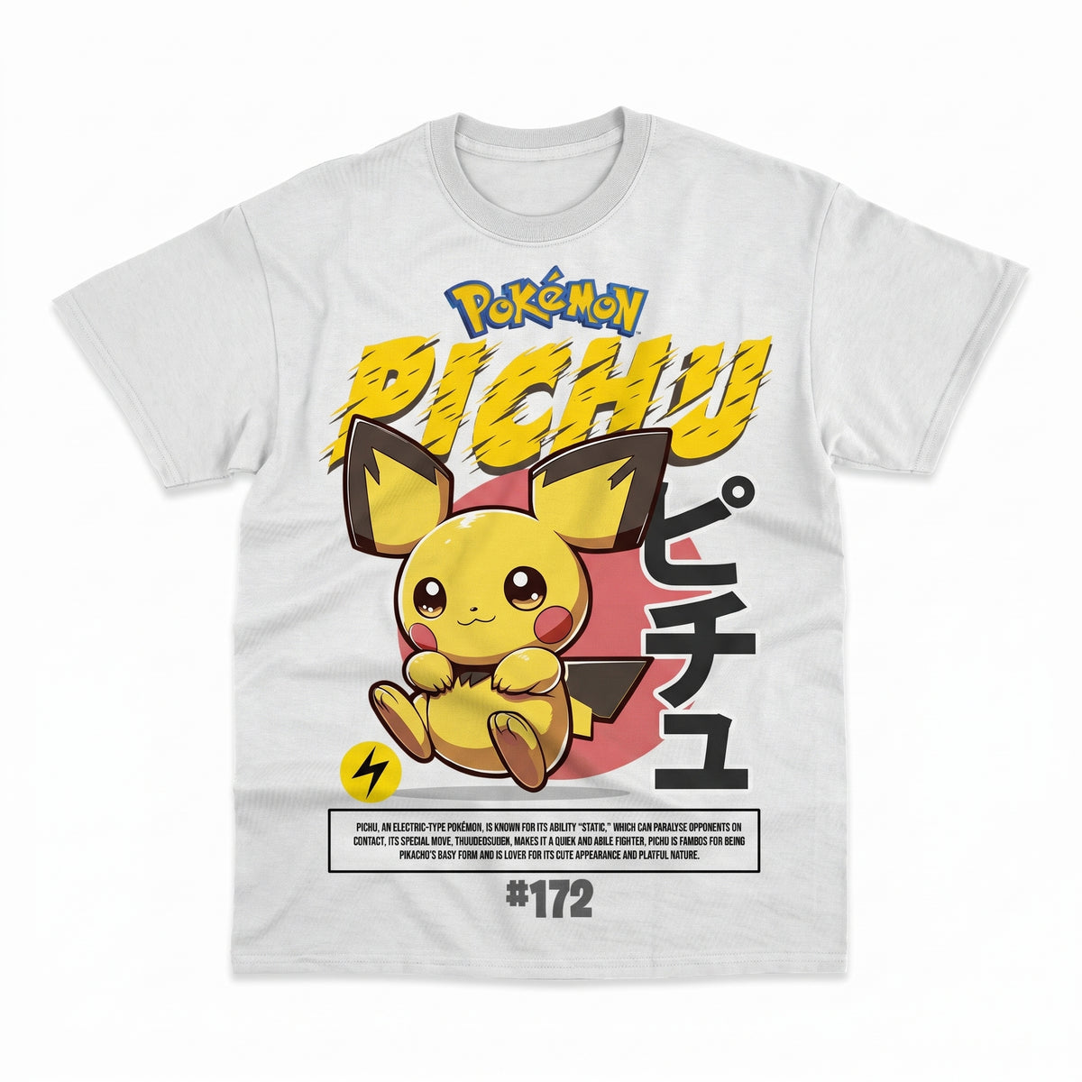 Pokémon Pichu T-Shirt – Cute Electric Baby Pokémon for Kids