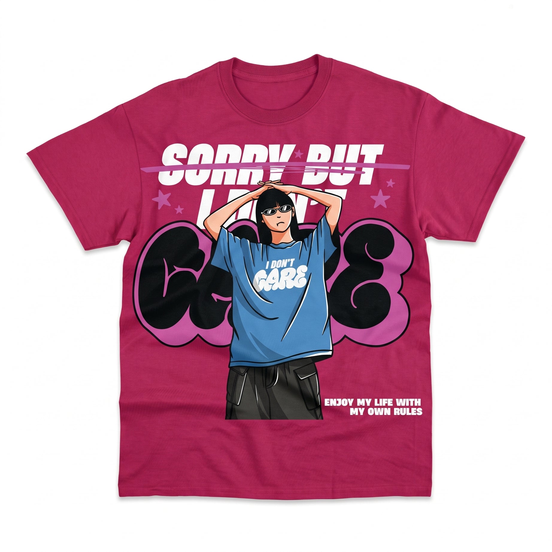 Sorry But I Don't Care T-Shirt for Girls – Attitude Shirt