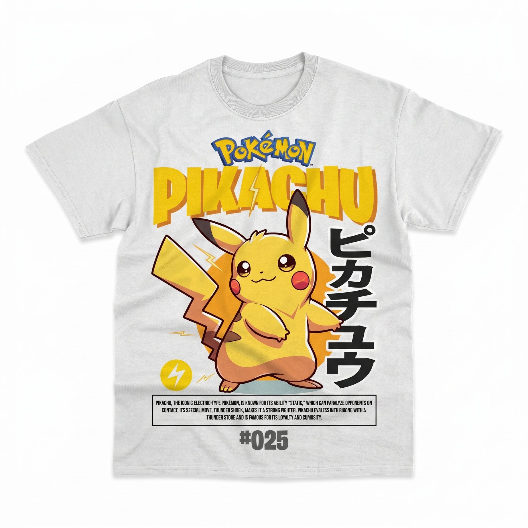 Pokémon Pikachu T-Shirt  – Iconic Electric Anime for Kids