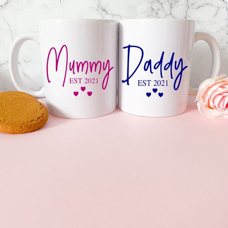 Mummy and Daddy Mug Set
