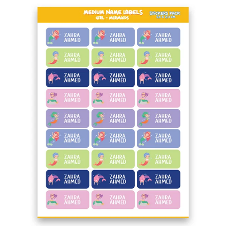 Custom Name Labels for Kids