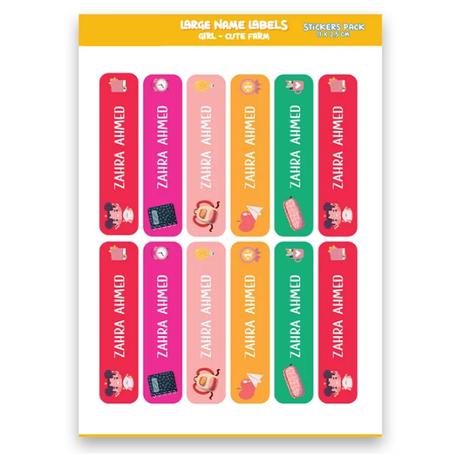 Custom Name Label Stickers