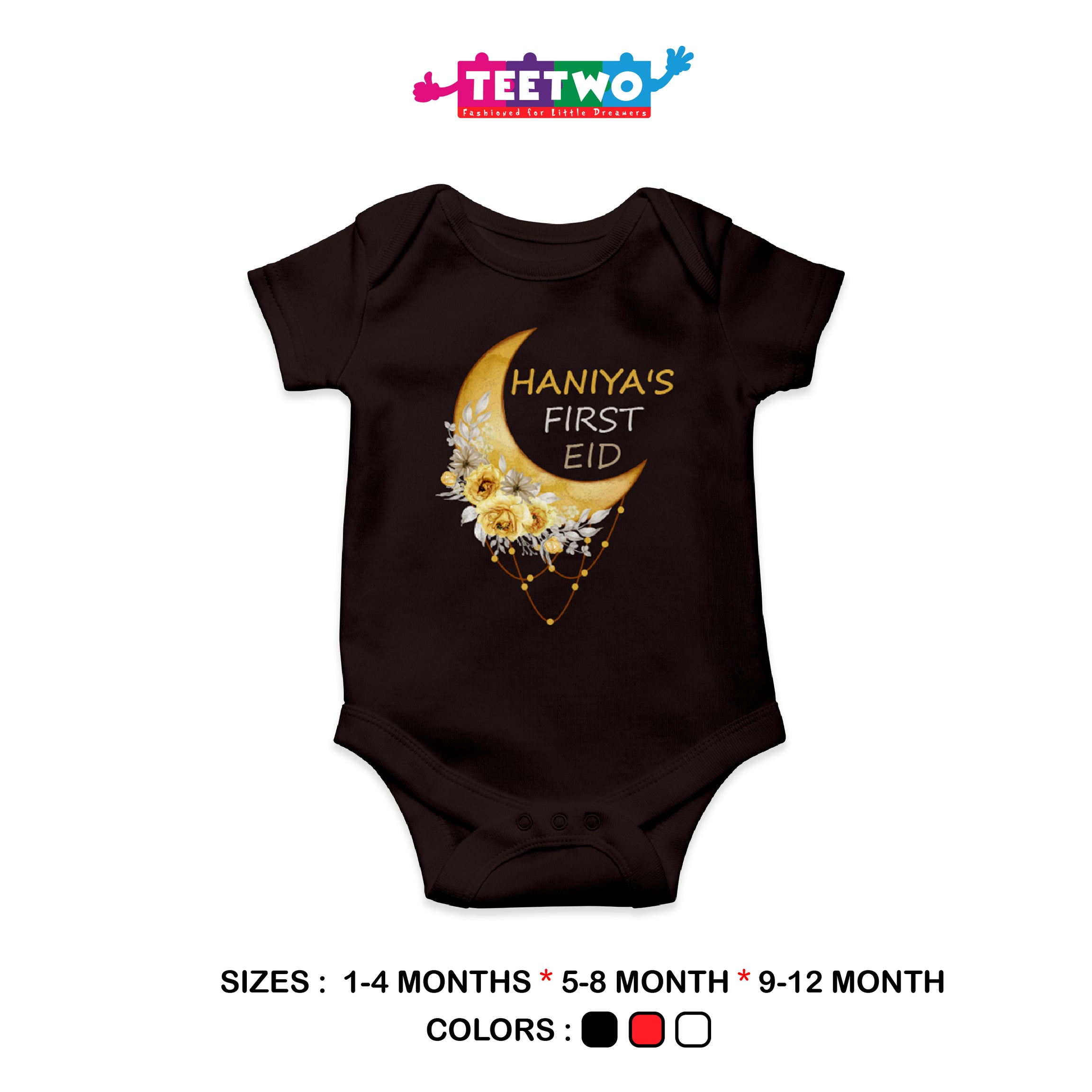 First Eid Baby Name Romper